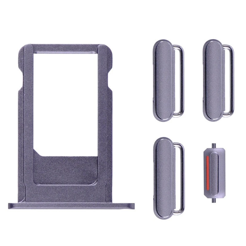 Sim Tray and Button Set for iPhone 6S (4.7") - Grey