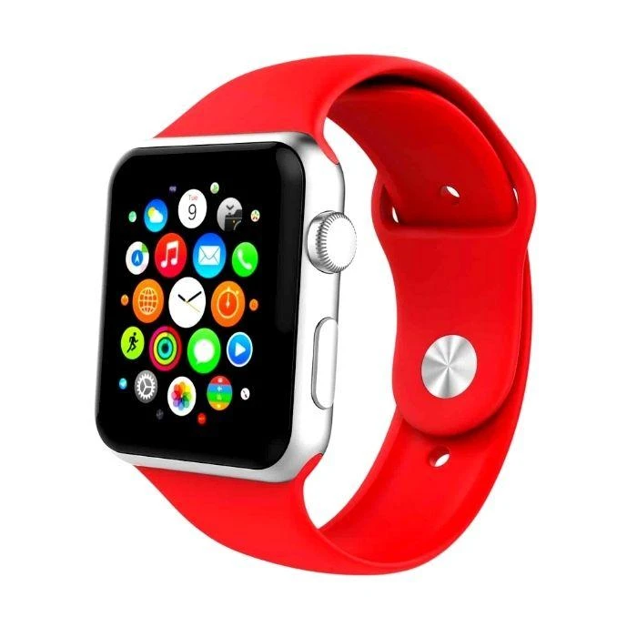 Mercury Apple Silicone Watch Band for 44mm - Red
