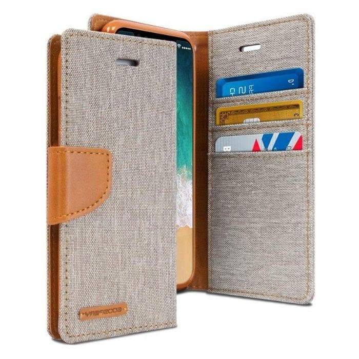 Mercury Canvas Diary Case for iPhone X/XS - Gray