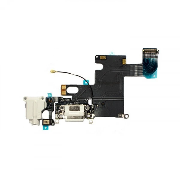 Charging Port & Headphone Jack Flex Cable for iPhone 6 (4.7") - White