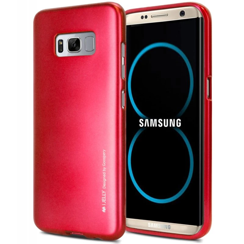 Mercury Jelly Case for Samsung Galaxy S8 Plus - Metal Red