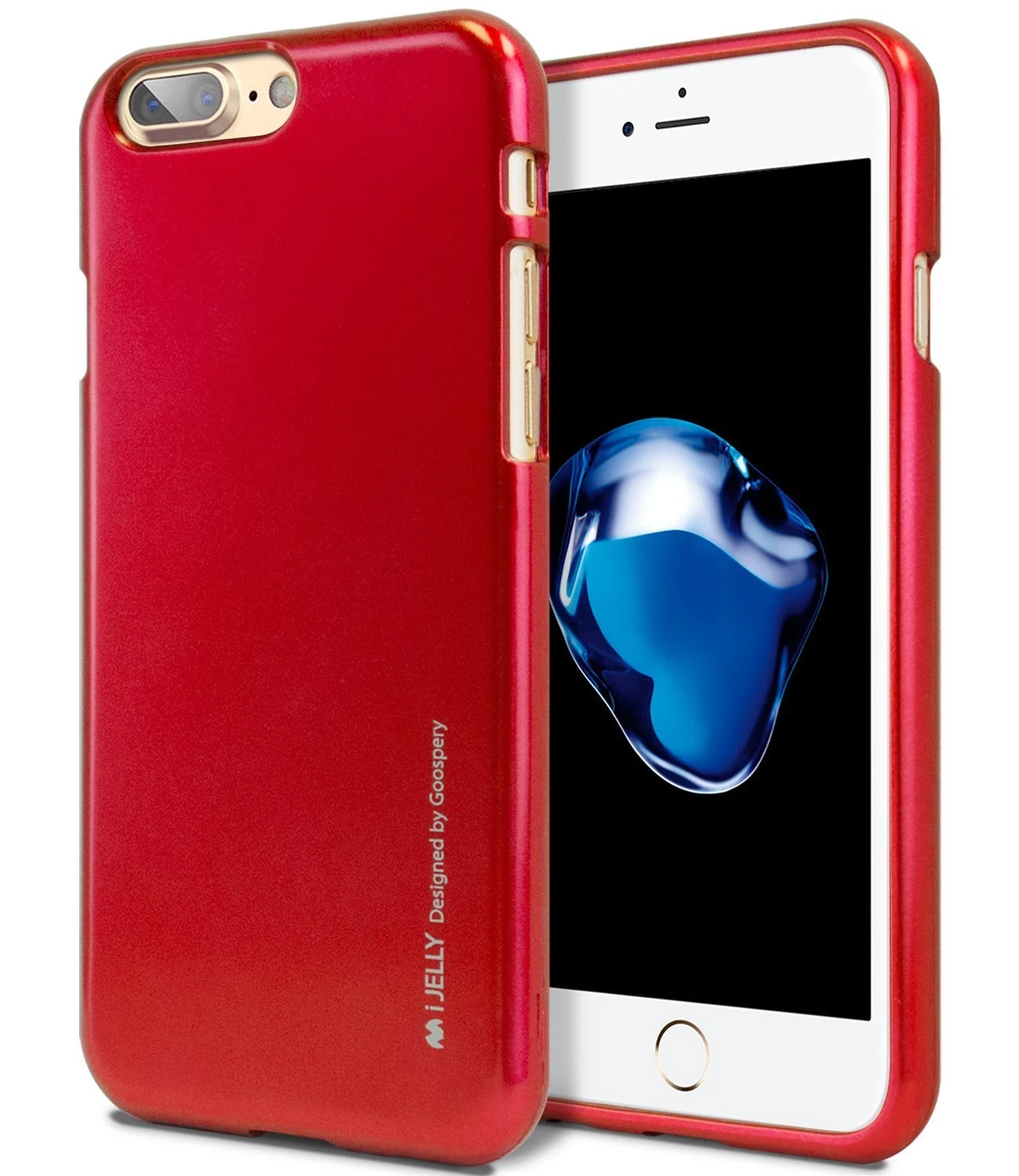 Mercury Jelly Case for iPhone 7/8 Plus - Metal Red