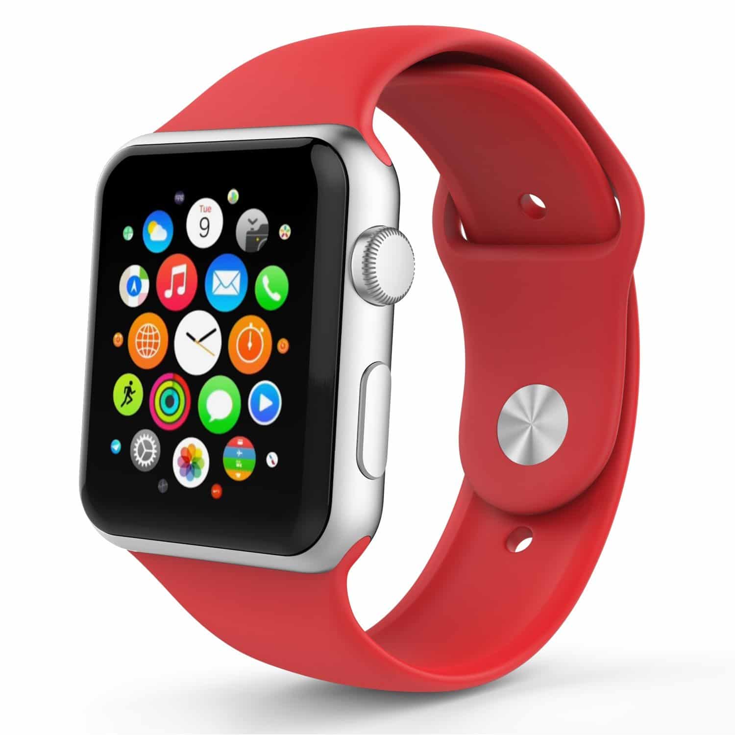 Mercury Apple Silicone Watch Band for 42mm - Red