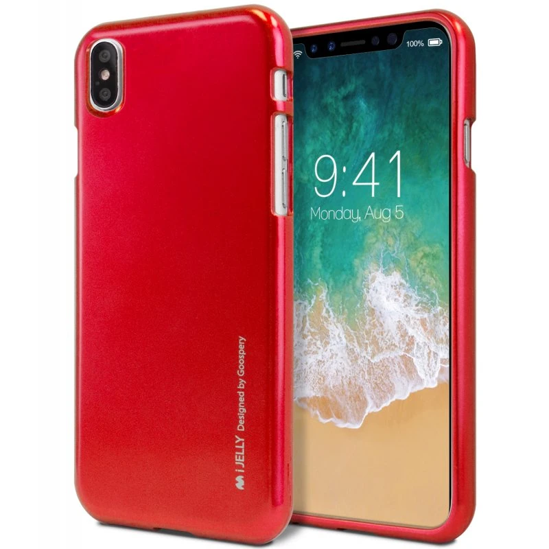 Mercury Jelly Case for iPhone X/XS - Metal Red