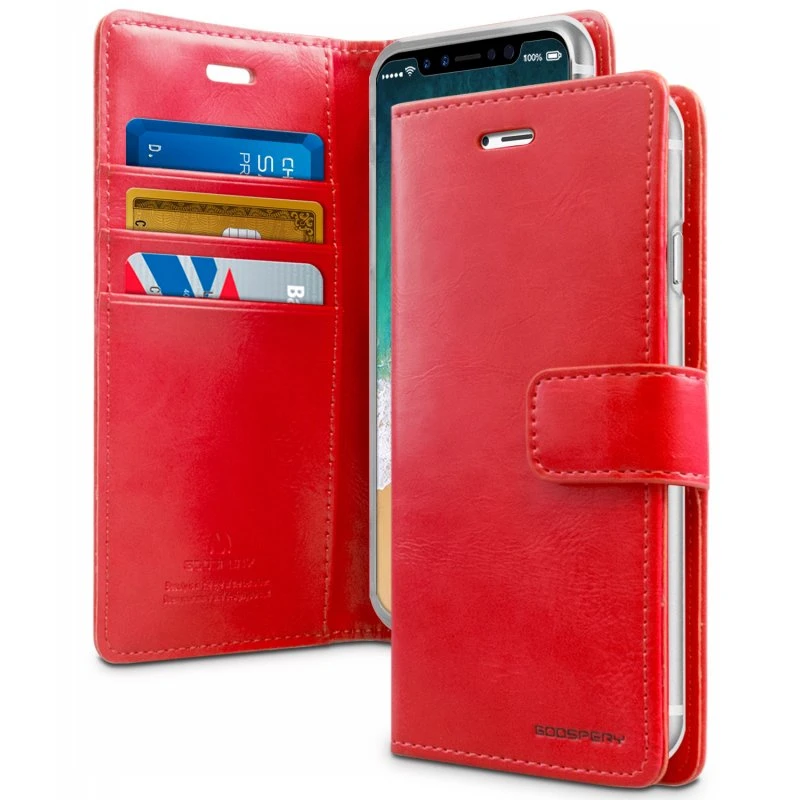 Mercury Blue Moon Diary Case for iPhone X/XS - Red