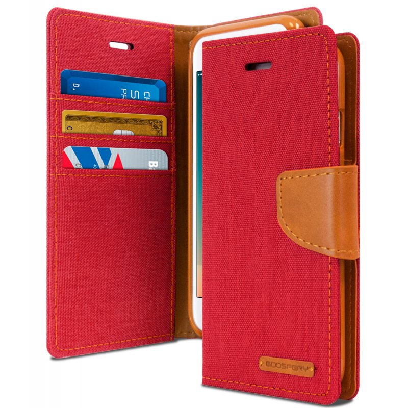 Mercury Canvas Diary Case for iPhone X/XS - Red