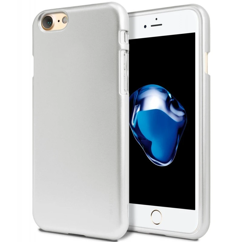 Mercury Jelly Case for iPhone 6/6s Plus - Metal Silver