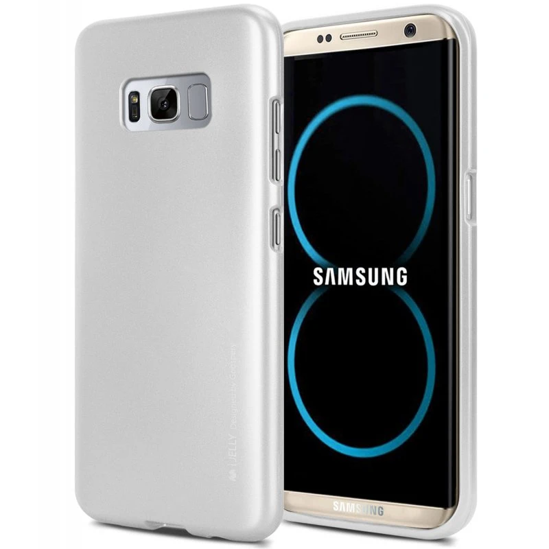 Mercury Jelly Case for Samsung Galaxy S8 - Metal Silver