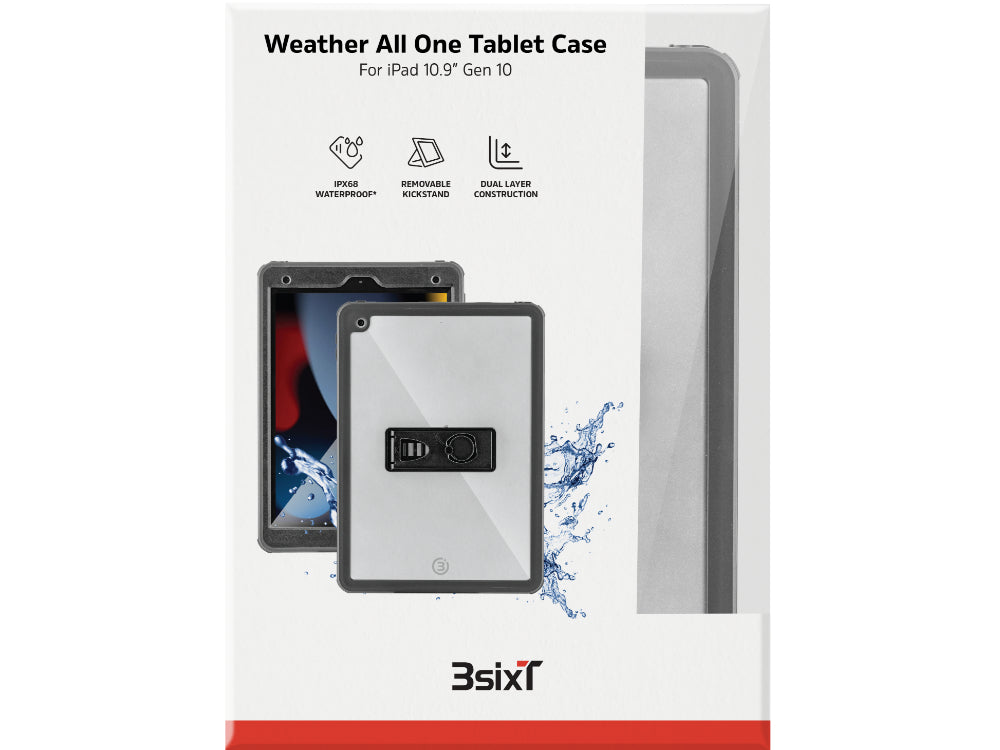 3sixT Weather All One - iPad 10.9 Gen 10 - Clear/Black