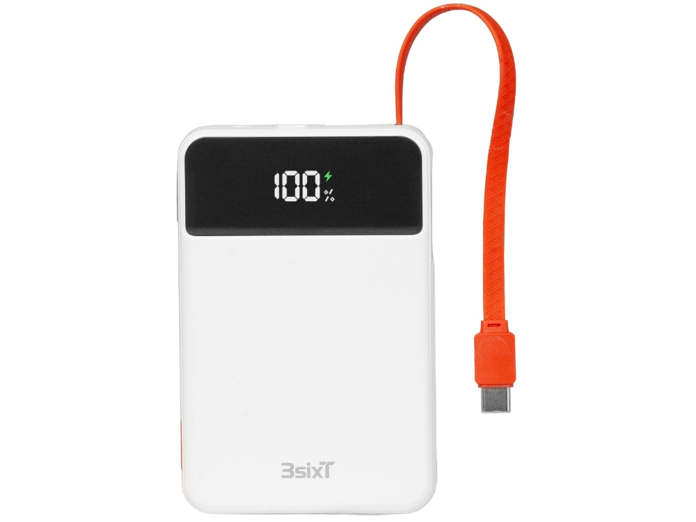 3sixT JetPak 2 in 1 10000mAh Power Bank - White/Orange