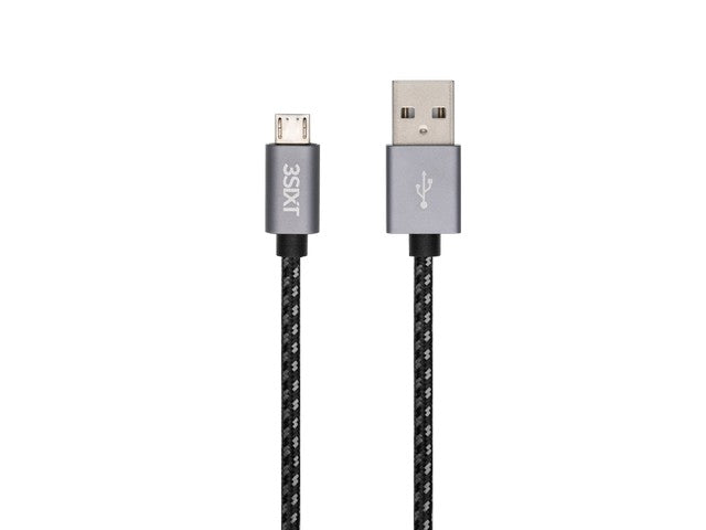 3sixT BLACK Cable - USB-A to Micro USB - 1m