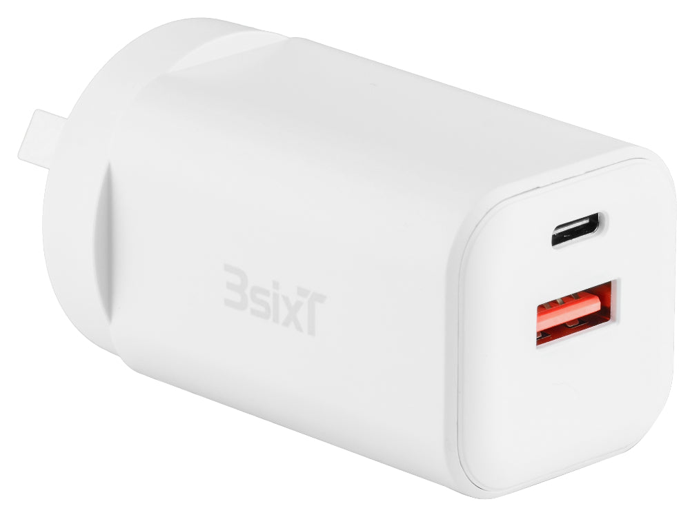 3sixT Wall Charger GaN 65W USB-C PD + 2.4A - W