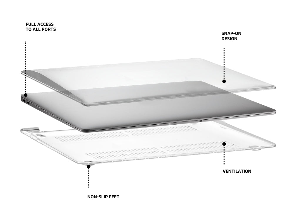 3sixT Hardshell Case for MacBook Air 13" 2020/19/18 - Clear