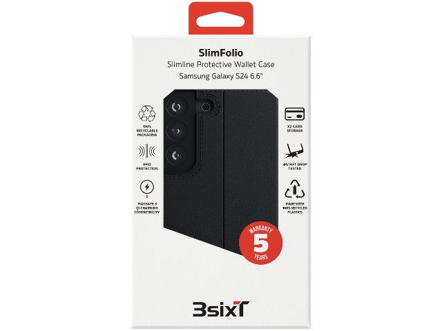 3sixT SlimFolio - Samsung GS24+ - (RC) Black