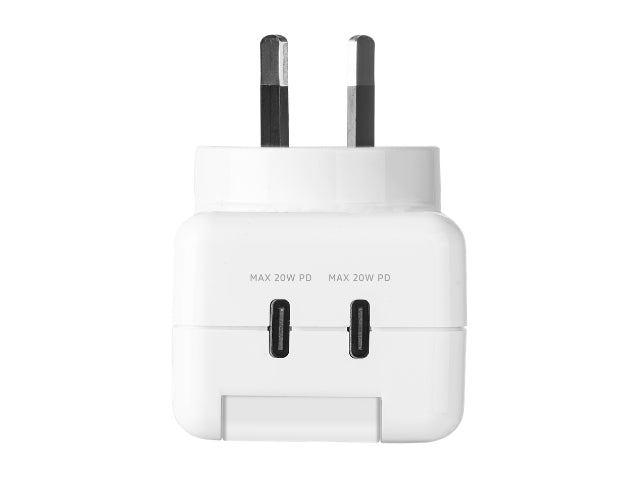 3sixT/PowerGuard Surge Protector 40W USB-C x2 - White