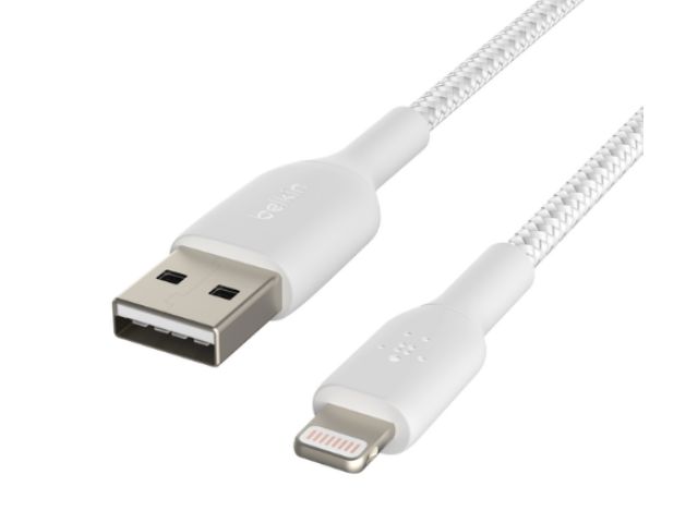 Belkin Lightning to USB-A Braided Cable  2m - White