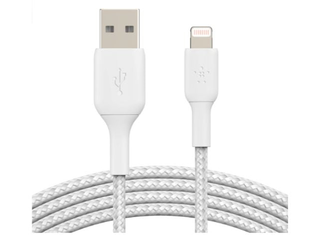 Belkin Lightning to USB-A Braided Cable  2m - White