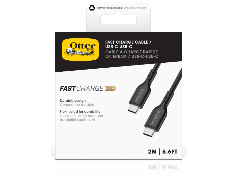 OtterBox Standrd Cable USB C-C 2M USB-PD Black