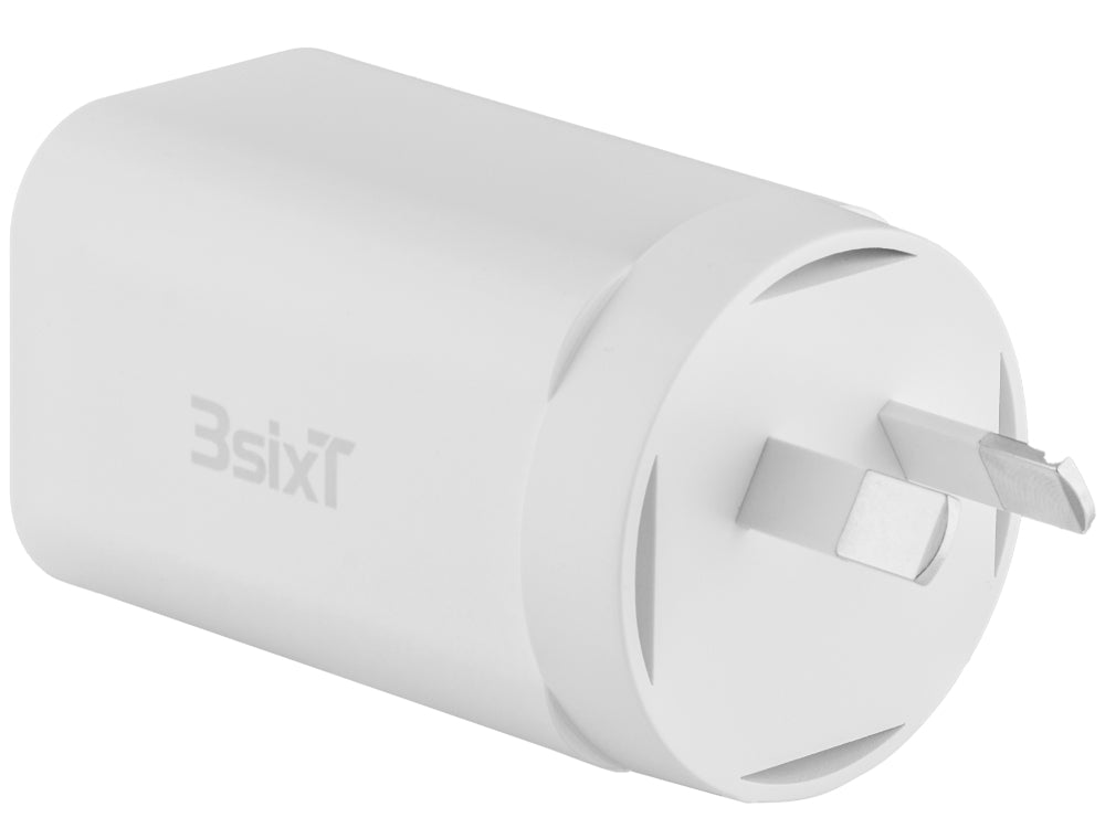 3sixT Wall Charger GaN 45W USB-C PD + 2.4A - W