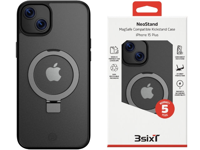 3sixT Neo Stand - iPhone 15 Plus (MS)(RC) - Black