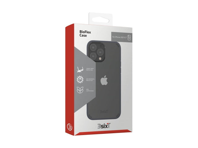 3sixT BioFlex for iPhone 13 Pro Max - Clear/Grey