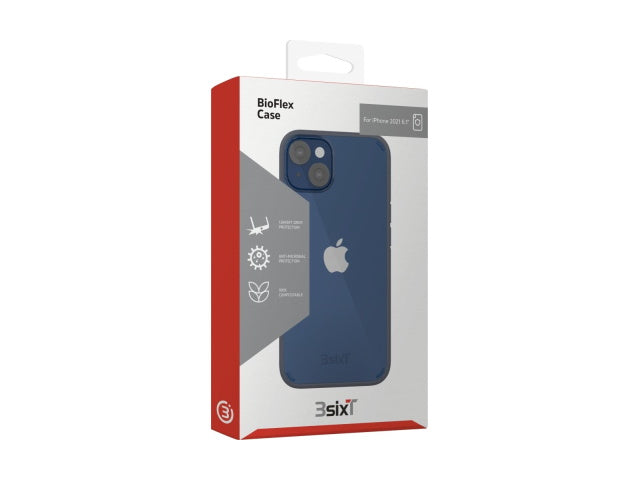 3sixT BioFlex for iPhone 13 - Clear/Grey