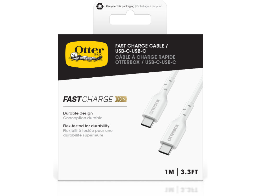 OtterBox Standrd Cable USB C-C 1M USB-PD White