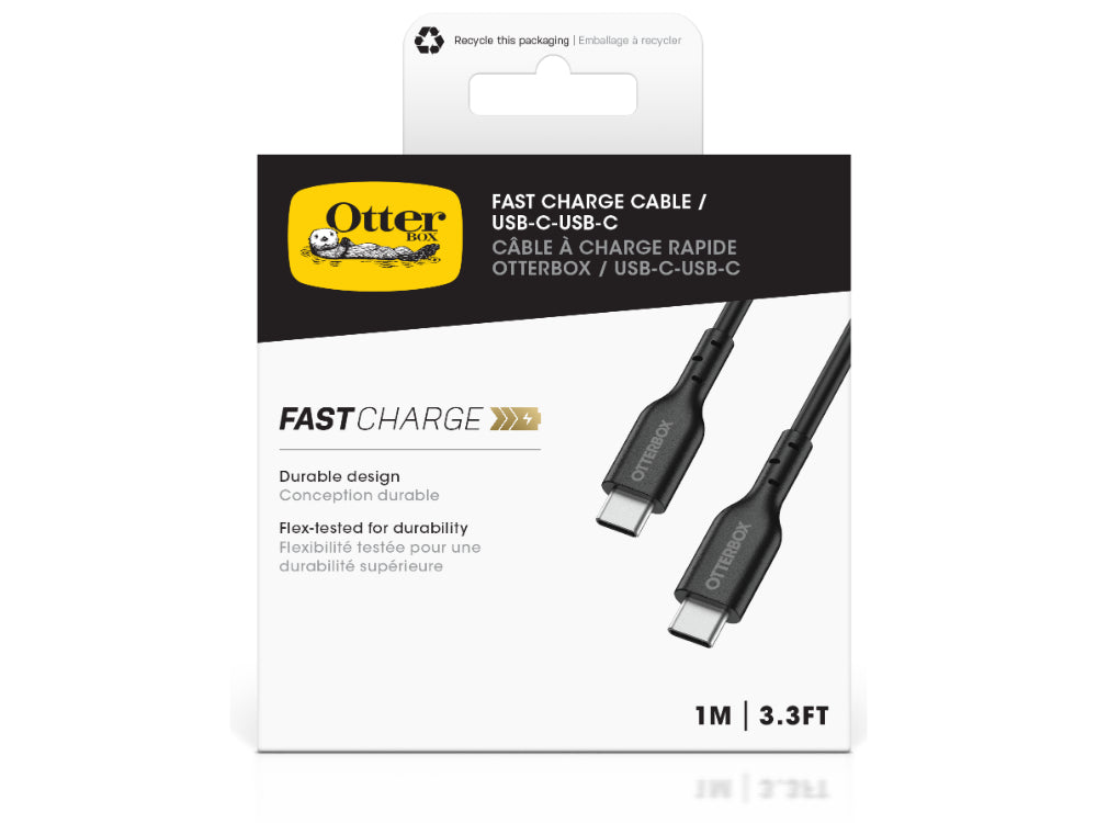 OtterBox Standrd Cable USB C-C 1M USB-PD Black