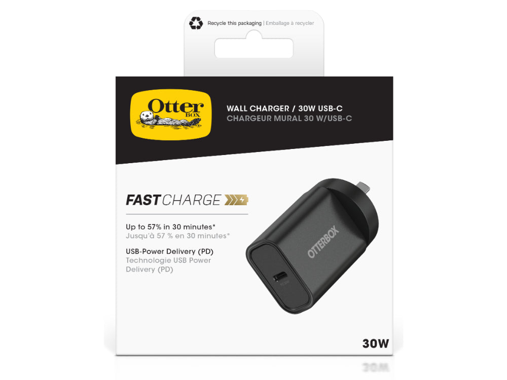 OtterBox Standrd Wall Charger 30W -1X USB-C 30W USB-PD Black