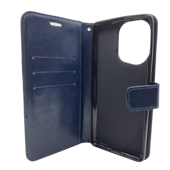 Wallet Case for Oppo Find X5 Pro - Navy Blue