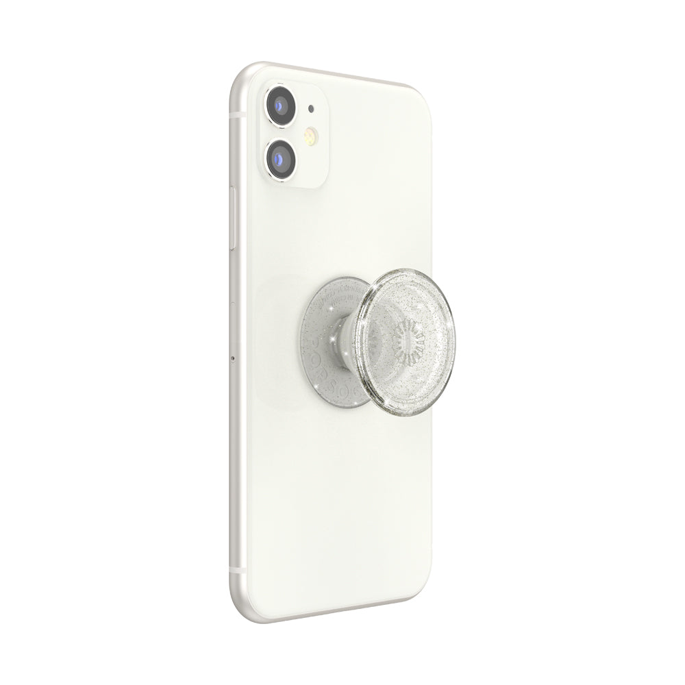 Popsockets PopGrip (Gen2) - Clear Glitter Silver