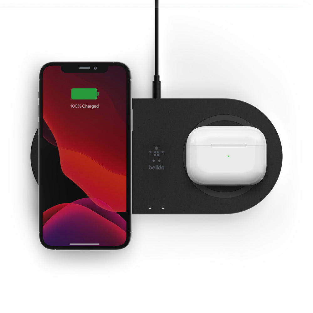 Belkin BOOST CHARGE Dual 15W Wireless Charging Pad - Universally compatible - Black