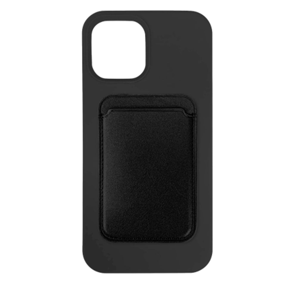 Cleanskin Silicon Case with Magnetic Card Holder - For iPhone 13 (6.1") - Black