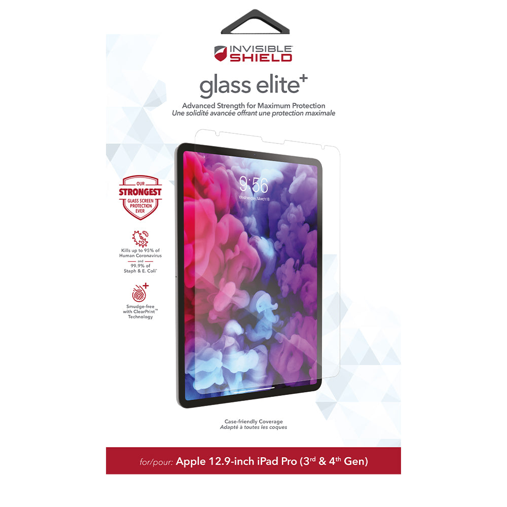 InvisibleShield Glass Elite Plus - For iPad 12.9 Pro - Clear