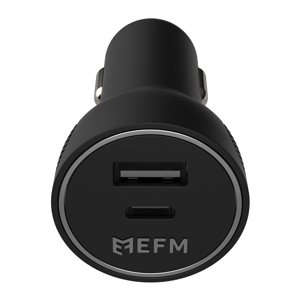 EFM 48W Dual Port Car Charger - With Power Delivery and PPS