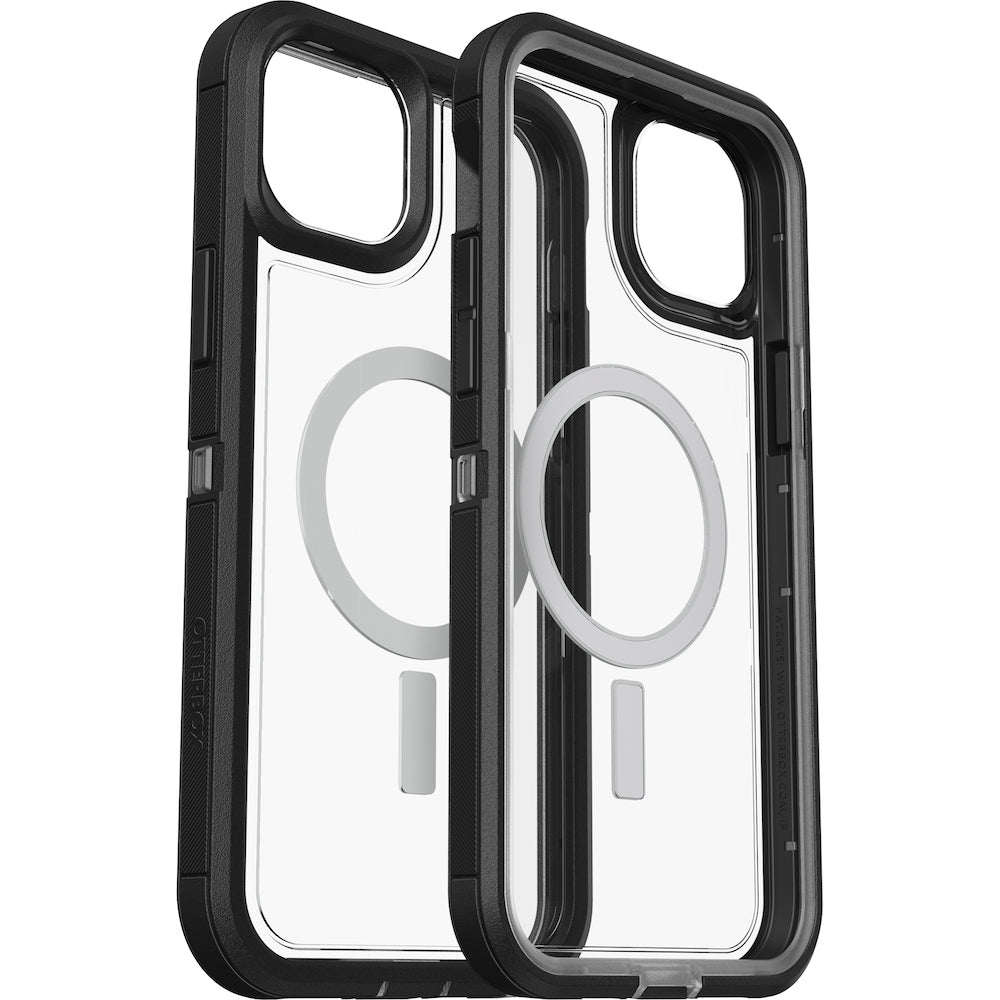 Otterbox Defender XT Clear MagSafe Case - For iPhone 14 Plus (6.7") - Black Crystal