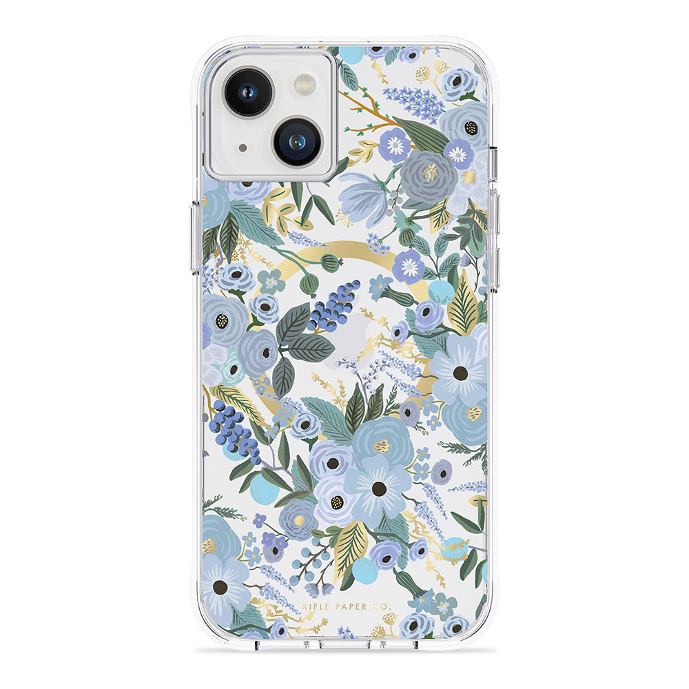 Case-Mate Rifle Paper Case - MagSafe - For iPhone 14 Plus (6.7") - Garden Party Blue