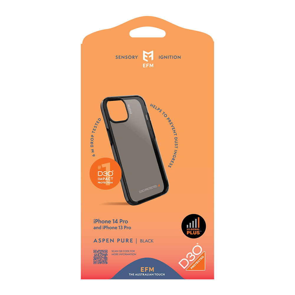 EFM Aspen Pure Case Armour with D3O Signal Plus - For iPhone 13 Pro (6.1")/iPhone 14 Pro (6.1")