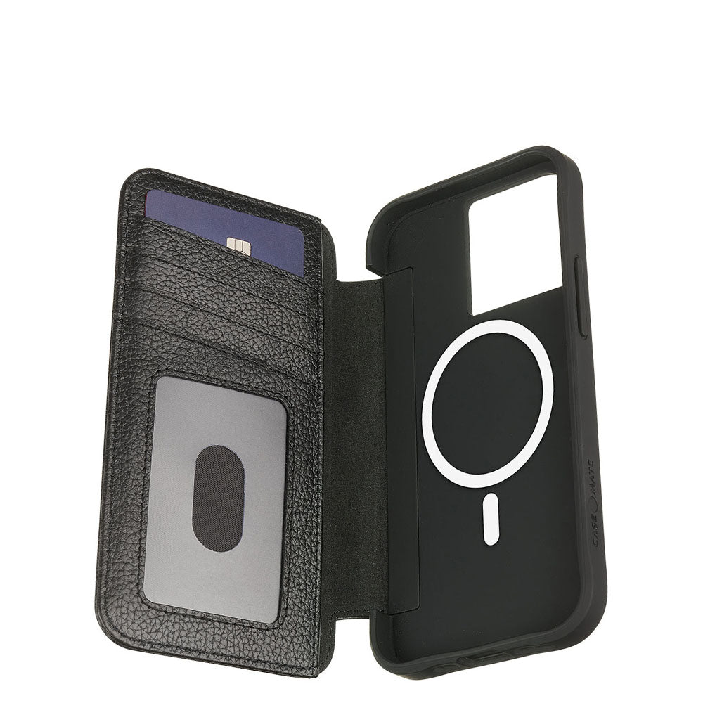 Case-Mate Wallet Folio MagSafe Case - For iPhone 15 Pro - Black