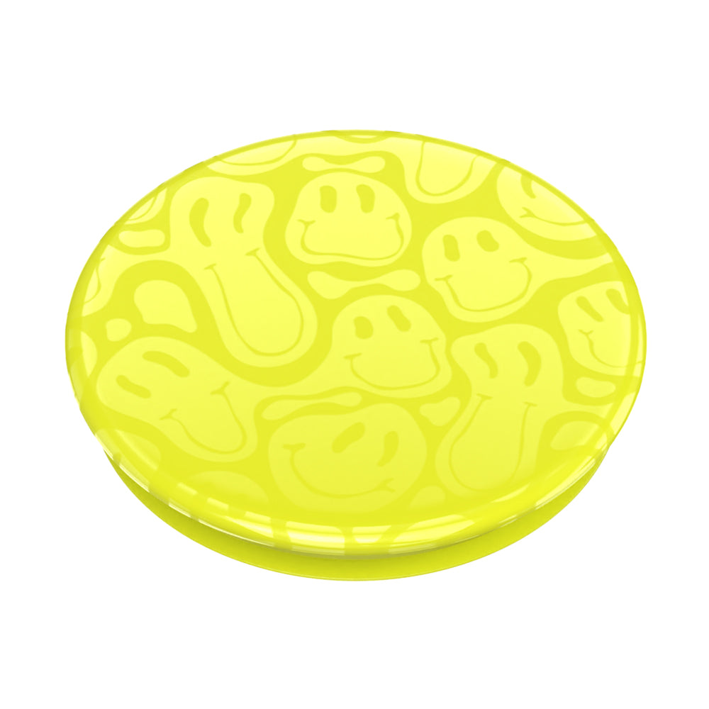 PopGrip Universal Grip (Gen2) Holder - Neon Jolt Yellow Smiley Melt