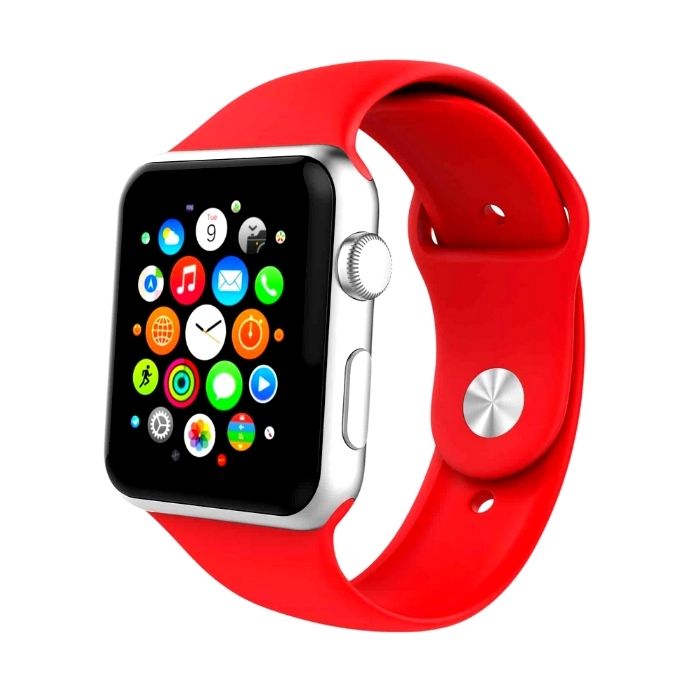 Mercury Apple Silicone Watch Band for 38mm - Red side