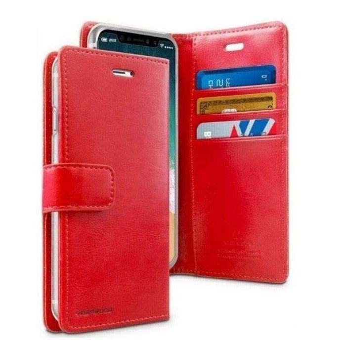 Mercury Blue Moon Diary Case for iPhone 12 - Red