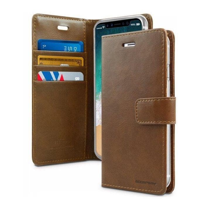Mercury Blue Moon Diary Case for iPhone XR - Brown
