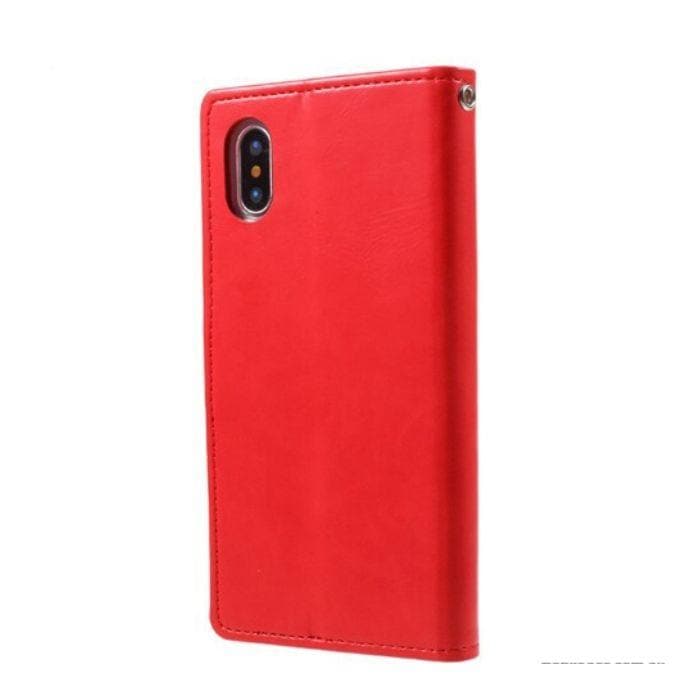 Mercury Blue Moon Diary Case for iPhone XS Max - Red back