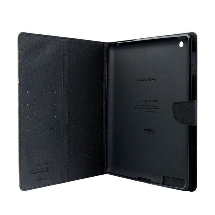 Mercury Fancy Diary Case for iPad 2/3/4 - Black open