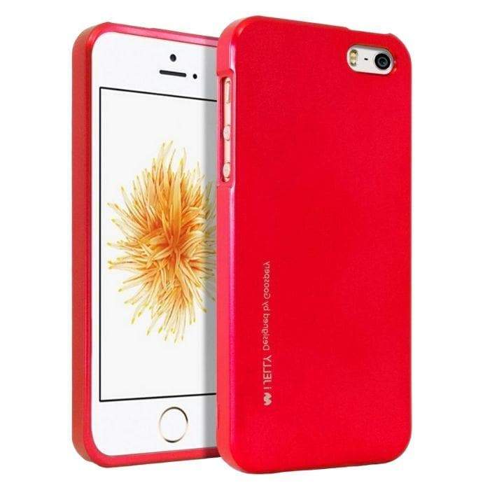 Mercury Jelly Case for iPhone 5/5s/SE - Metal Red