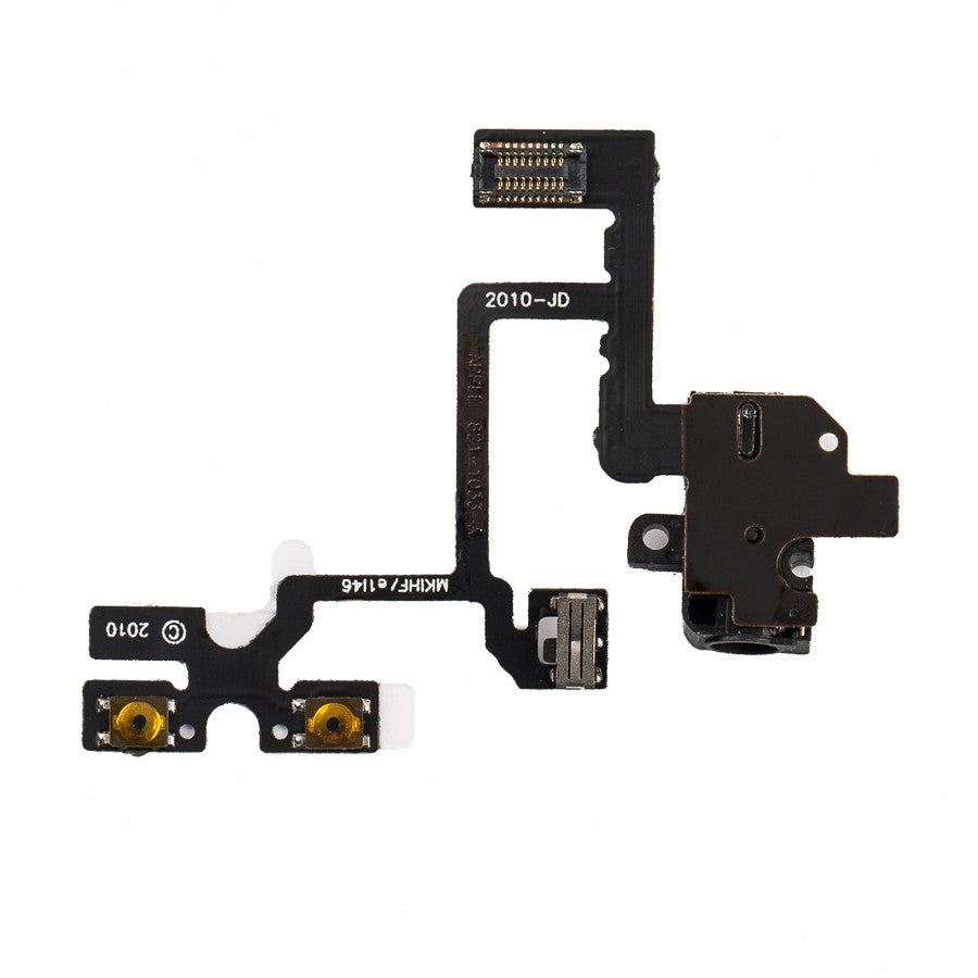 Headphone Jack Flex Cable for iPhone 4 - Black