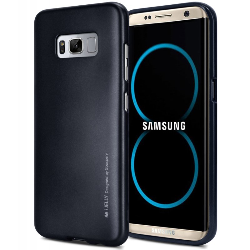 Mercury Jelly Case for Samsung Galaxy S8 Plus - Metal Dark Navy