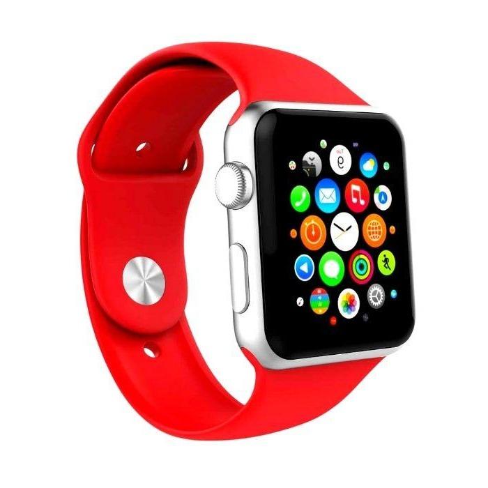 Silicone Sports Band for Apple Watch 7 41mm - Red