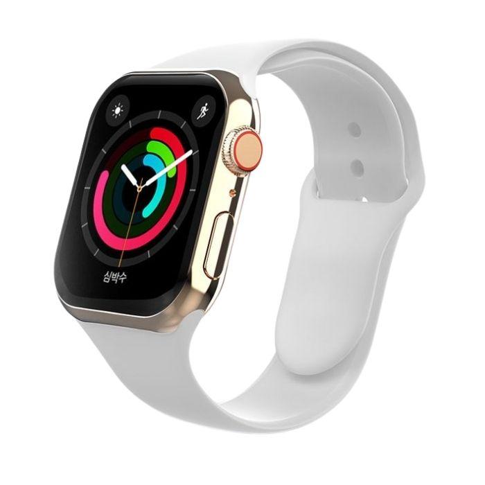 Silicone Sports Band for Apple Watch 7 45mm - White
